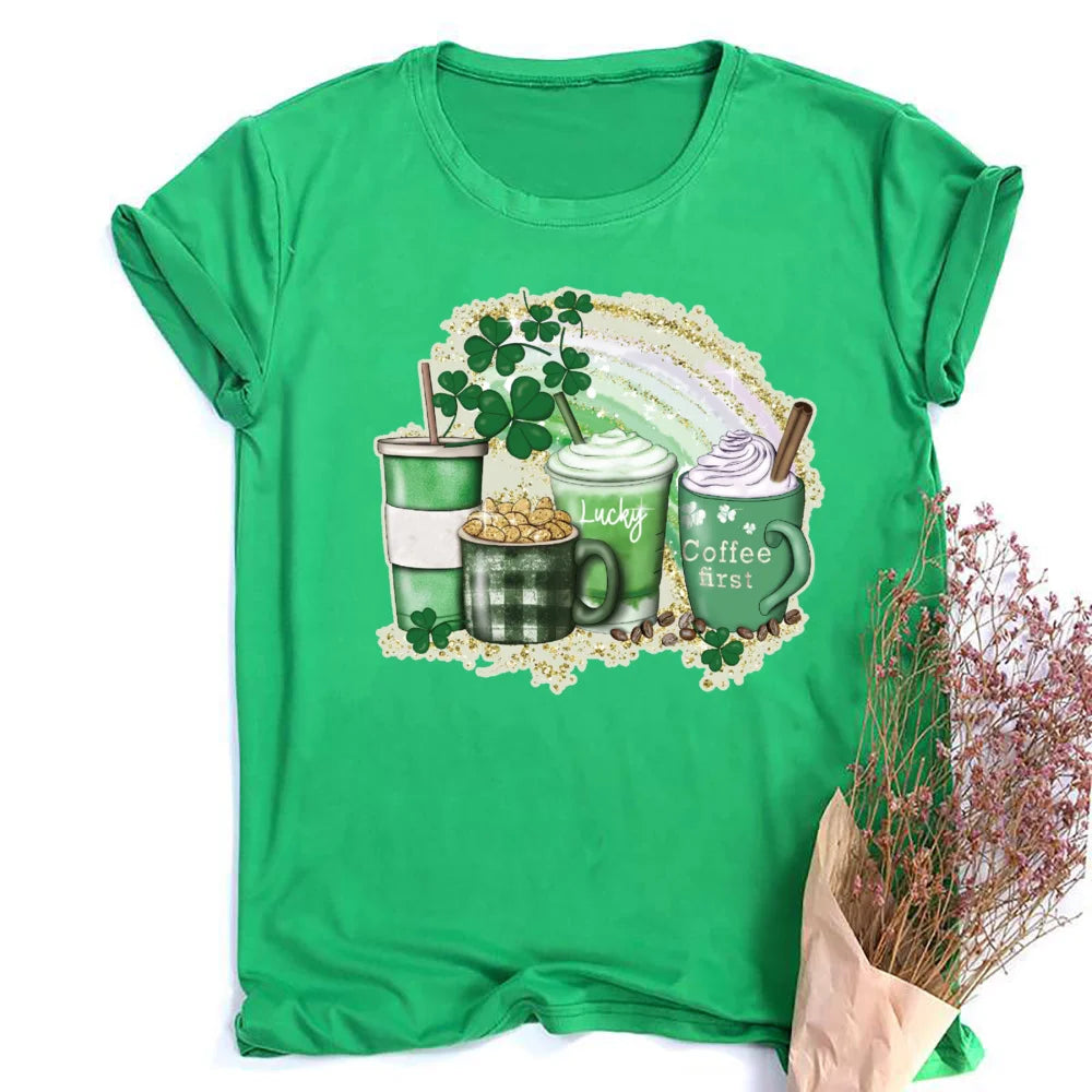 St. Patrick's Coffee Shirt Lucky Coffee Shirt