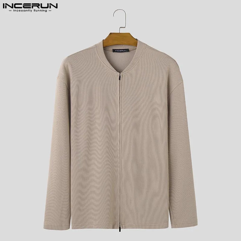 Casual New Men Texture Cardigan Sweater