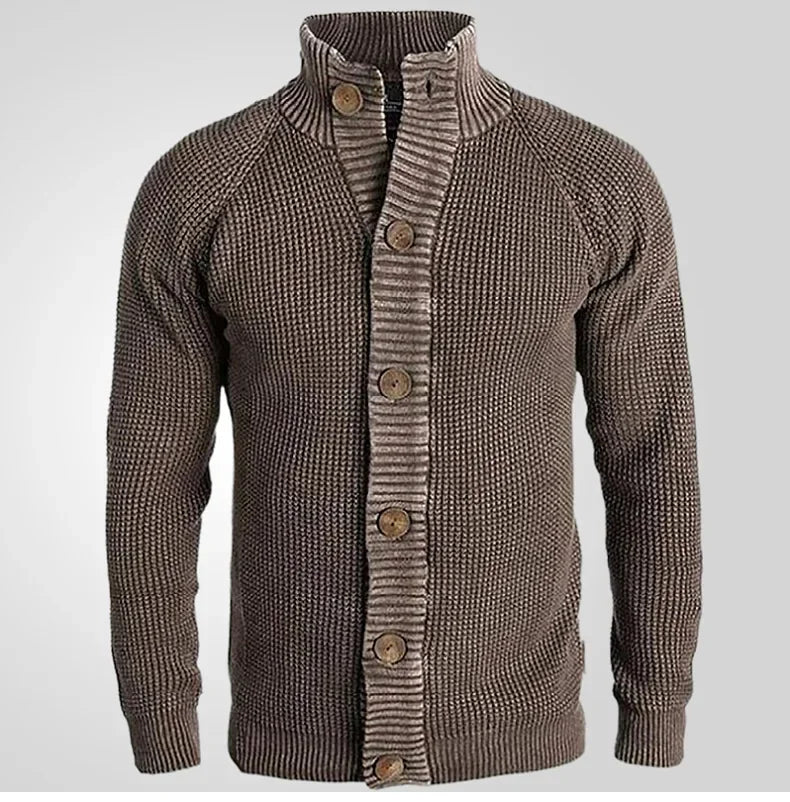 Cardigan Men Stand Collar Sweaters