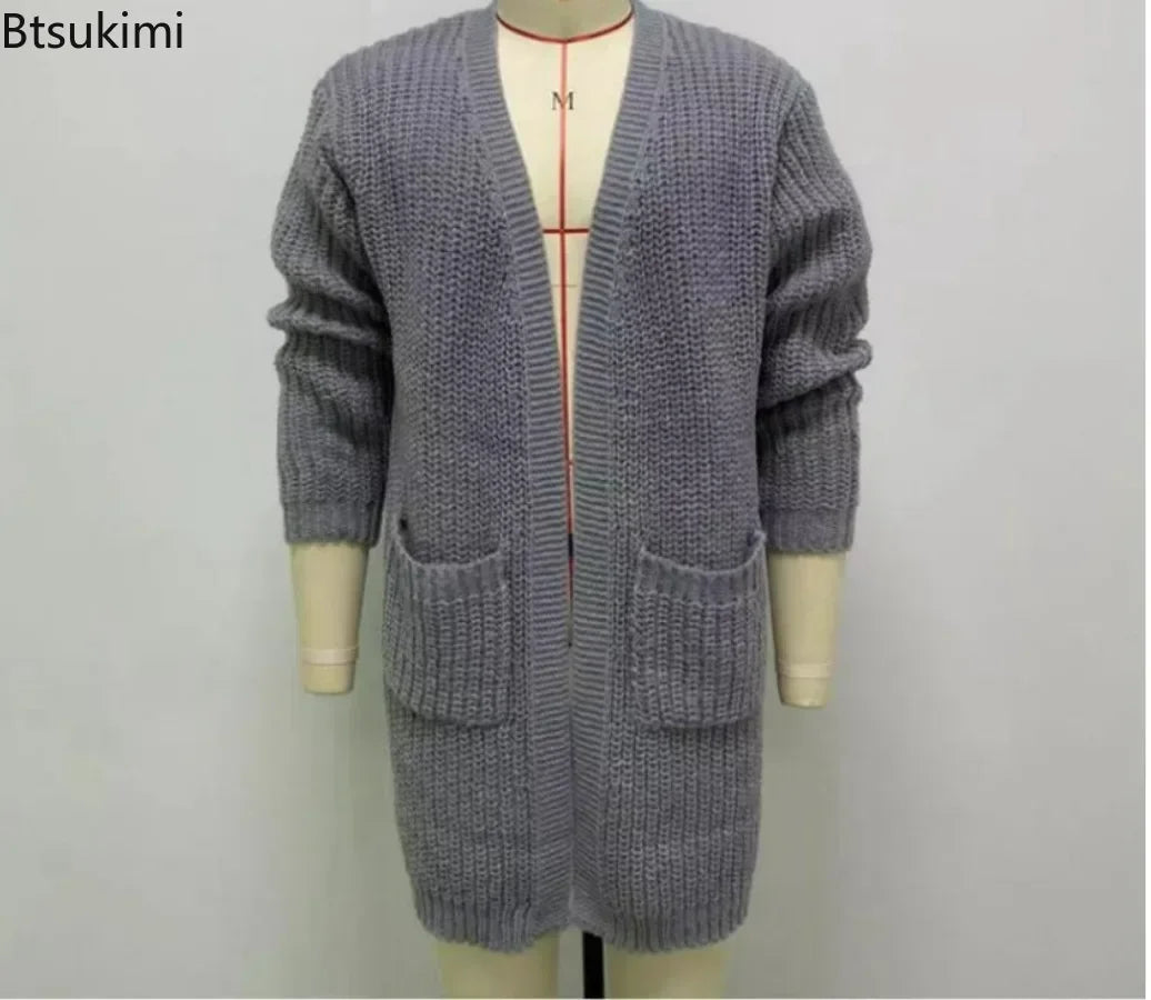 Men's Thick Warm Knitted Cardigan Sweater