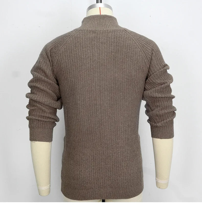 Cardigan Men Stand Collar Sweaters