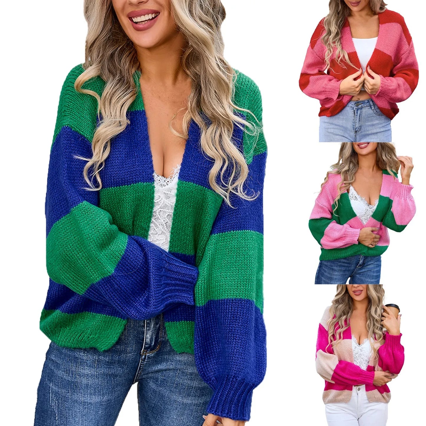 Women Open Front Knit Cardigan