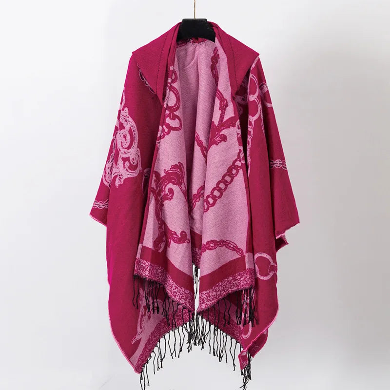 Women Split Cardigan Long Blanket