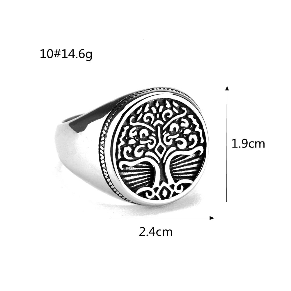 Tree of Life Stainless Steel Ring