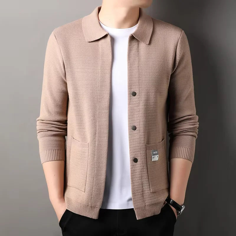 High End Casual Solid Color Knitted Coat