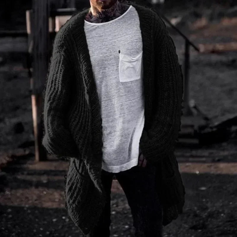 Men's Thick Warm Knitted Cardigan Sweater