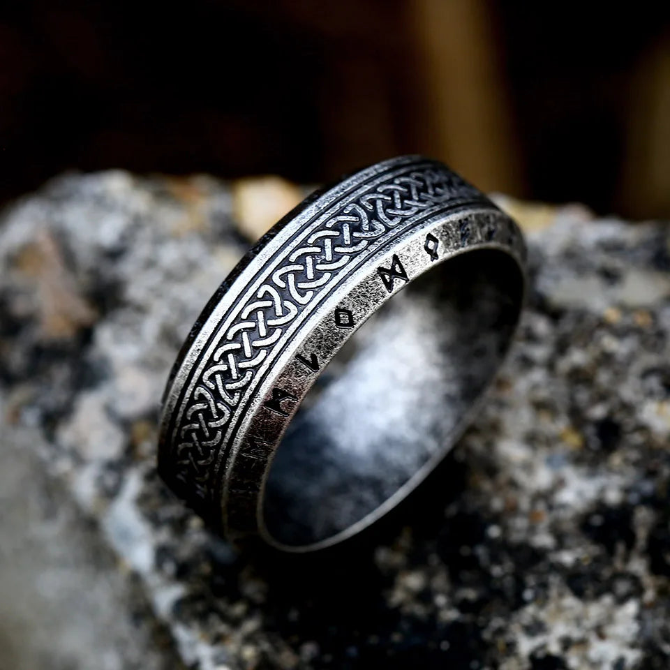 Vintage Odin Norse Viking Amulet Rune Ring