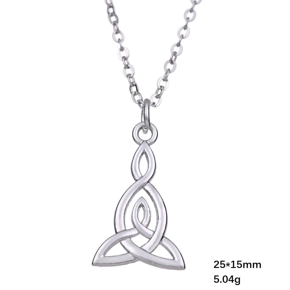 Viking Celtic Love Knot Geometric Pendant Necklace