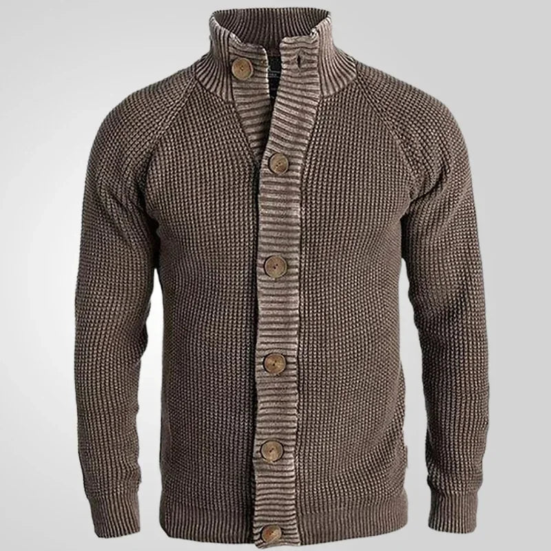 Cardigan Men Stand Collar Sweaters