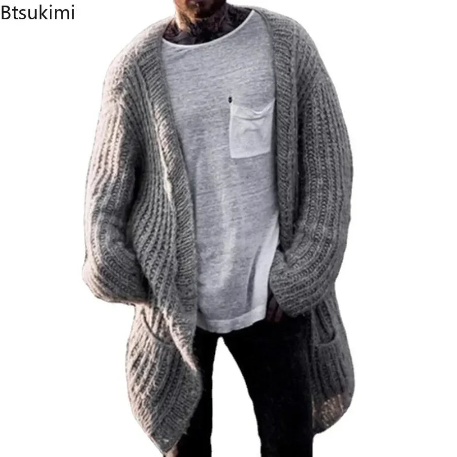 Men's Thick Warm Knitted Cardigan Sweater