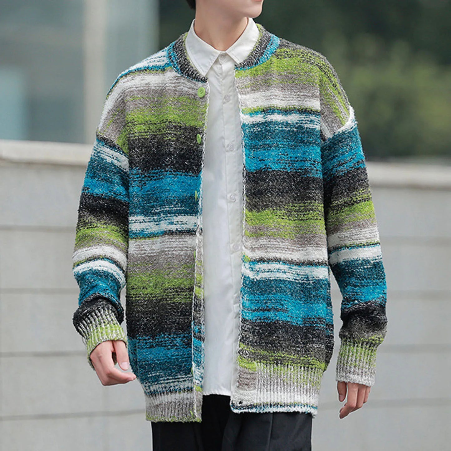 Autumn Men's Loose Fit Knitted Cardigan