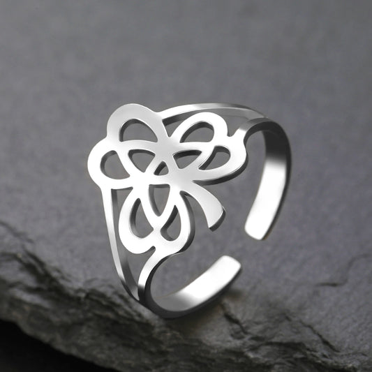 LIKGREAT Irish Knot Ring Shamrock Rings
