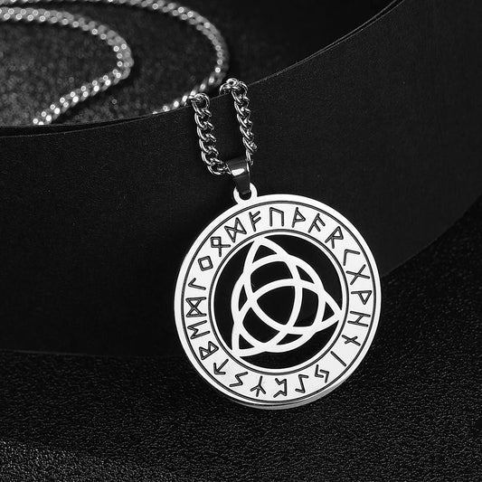 Trinity Triquetra Knot Viking Pendant Necklace