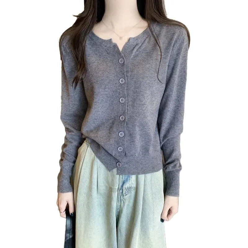 Women V-neck Cardigan