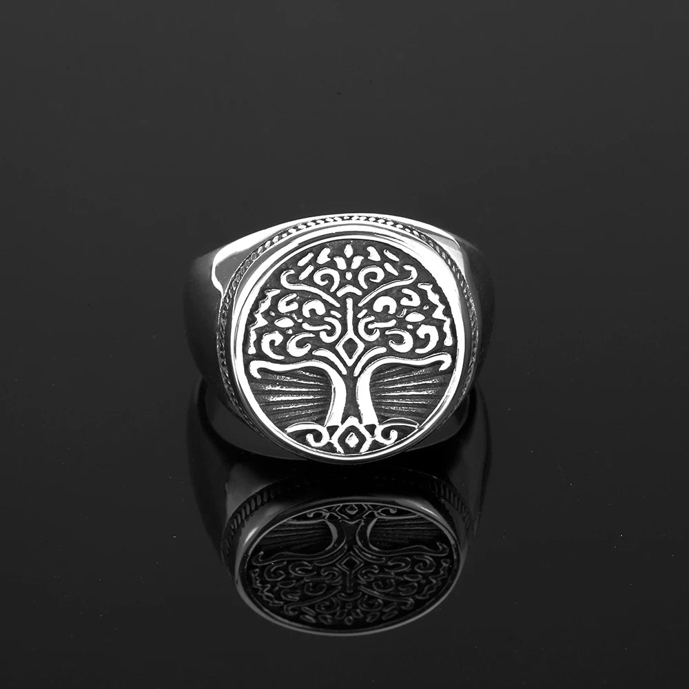 Tree of Life Stainless Steel Ring