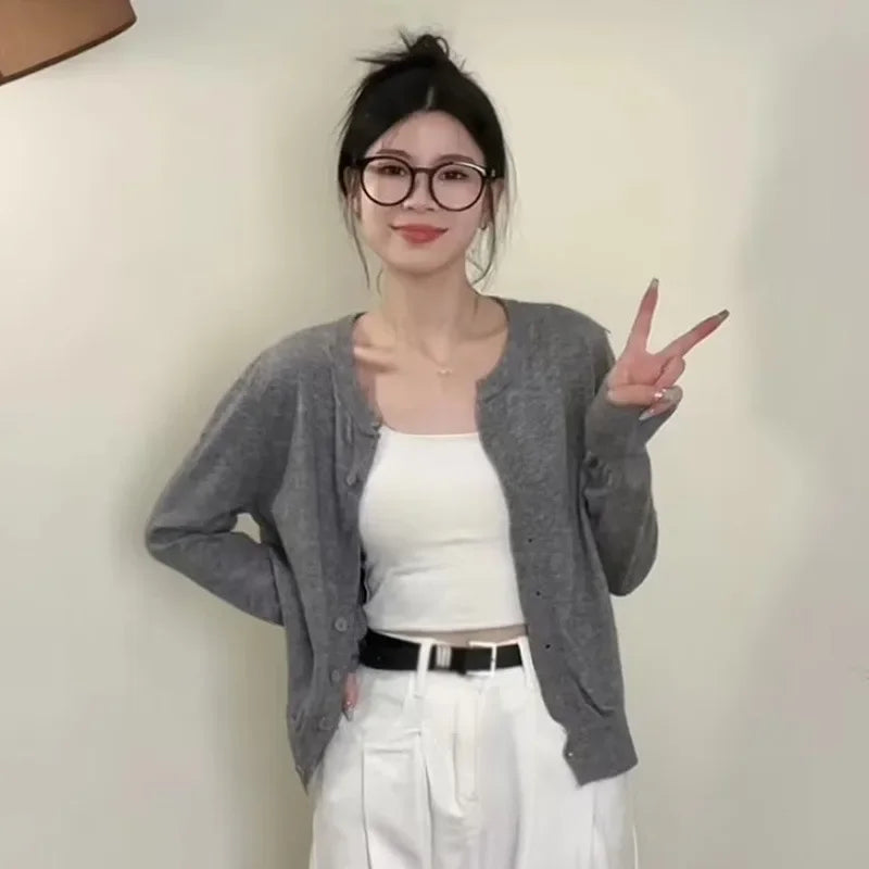 Women V-neck Cardigan