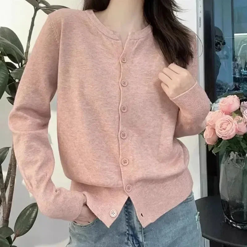 Women V-neck Cardigan