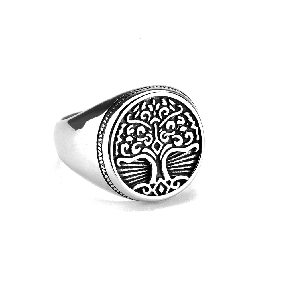 Tree of Life Stainless Steel Ring