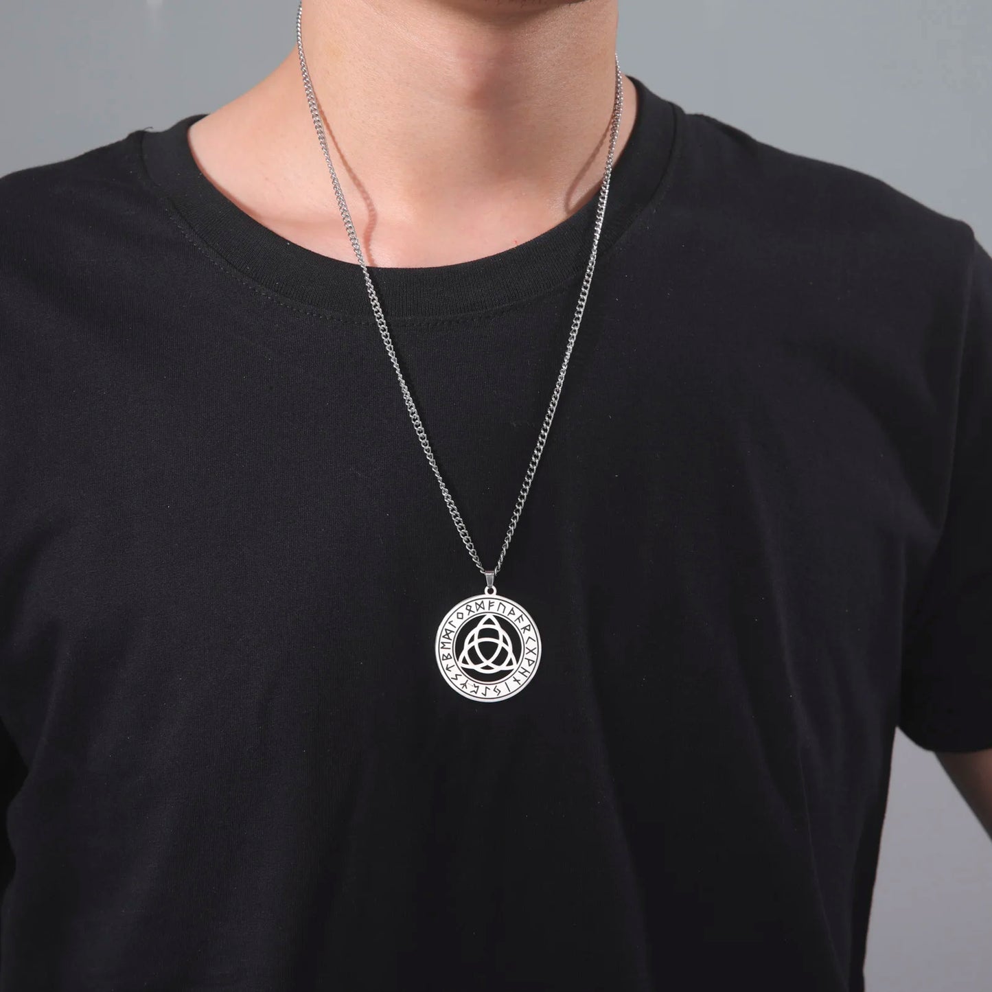 Trinity Triquetra Knot Viking Pendant Necklace