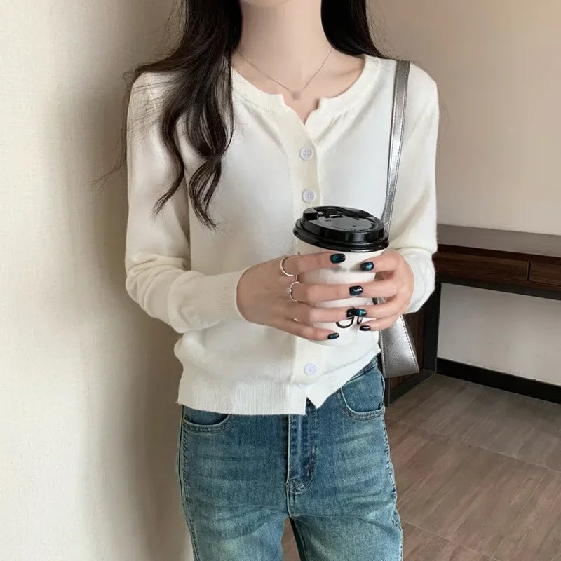Women V-neck Cardigan