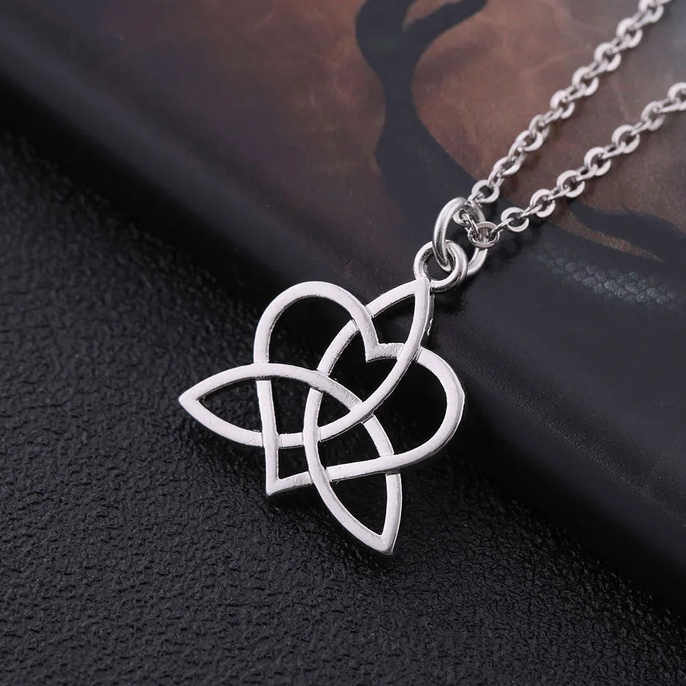Viking Celtic Love Knot Geometric Pendant Necklace