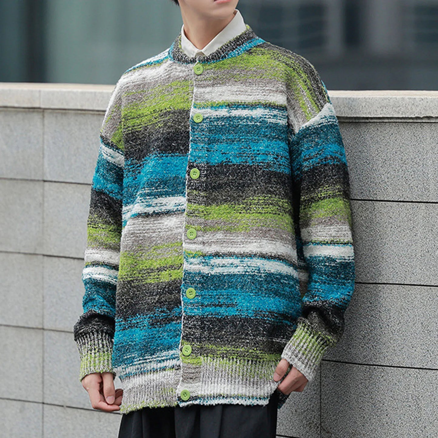 Autumn Men's Loose Fit Knitted Cardigan