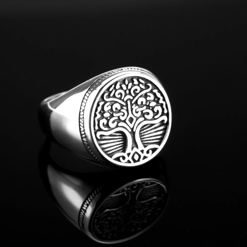 Tree of Life Stainless Steel Ring