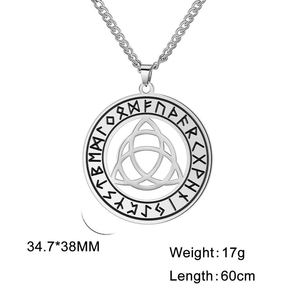 Trinity Triquetra Knot Viking Pendant Necklace