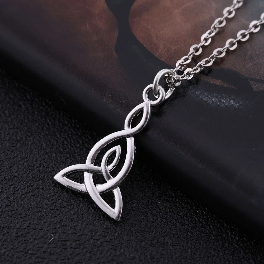 Viking Celtic Love Knot Geometric Pendant Necklace