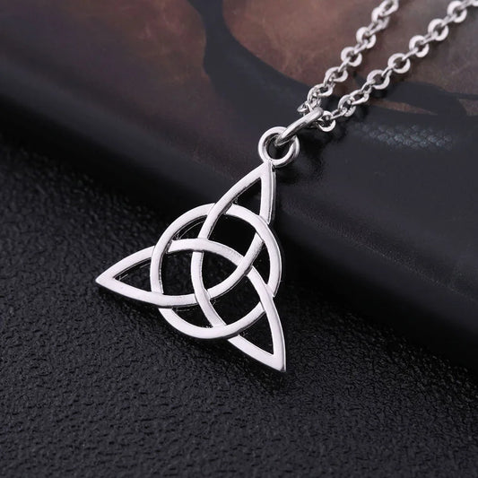 Viking Celtic Love Knot Geometric Pendant Necklace