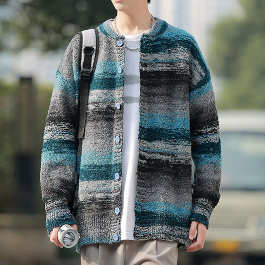 Autumn Men's Loose Fit Knitted Cardigan