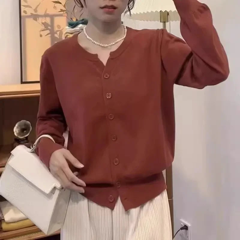 Women V-neck Cardigan