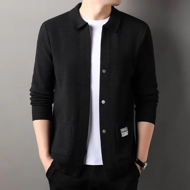 High End Casual Solid Color Knitted Coat