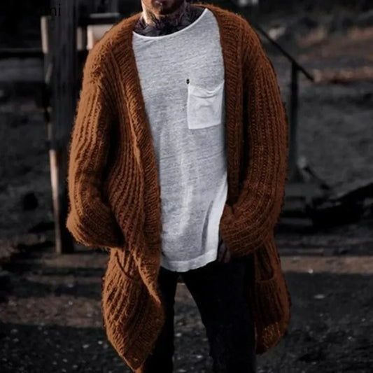 Men's Thick Warm Knitted Cardigan Sweater