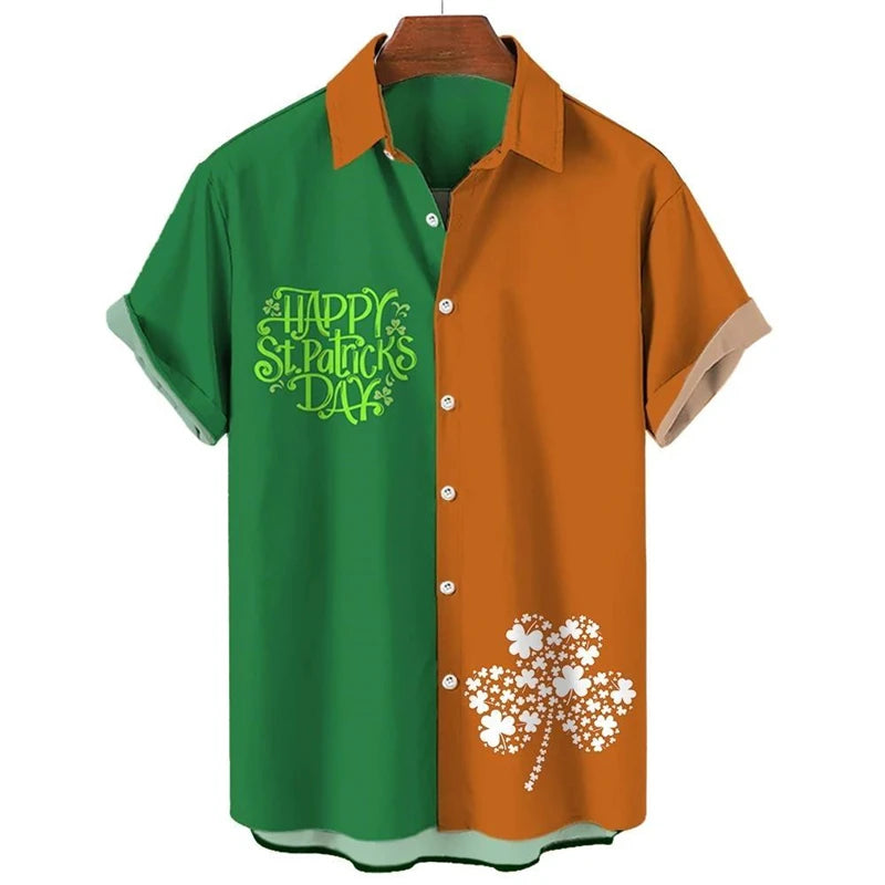 St. Patrick's Day Graphic Short Sleeve Shirt