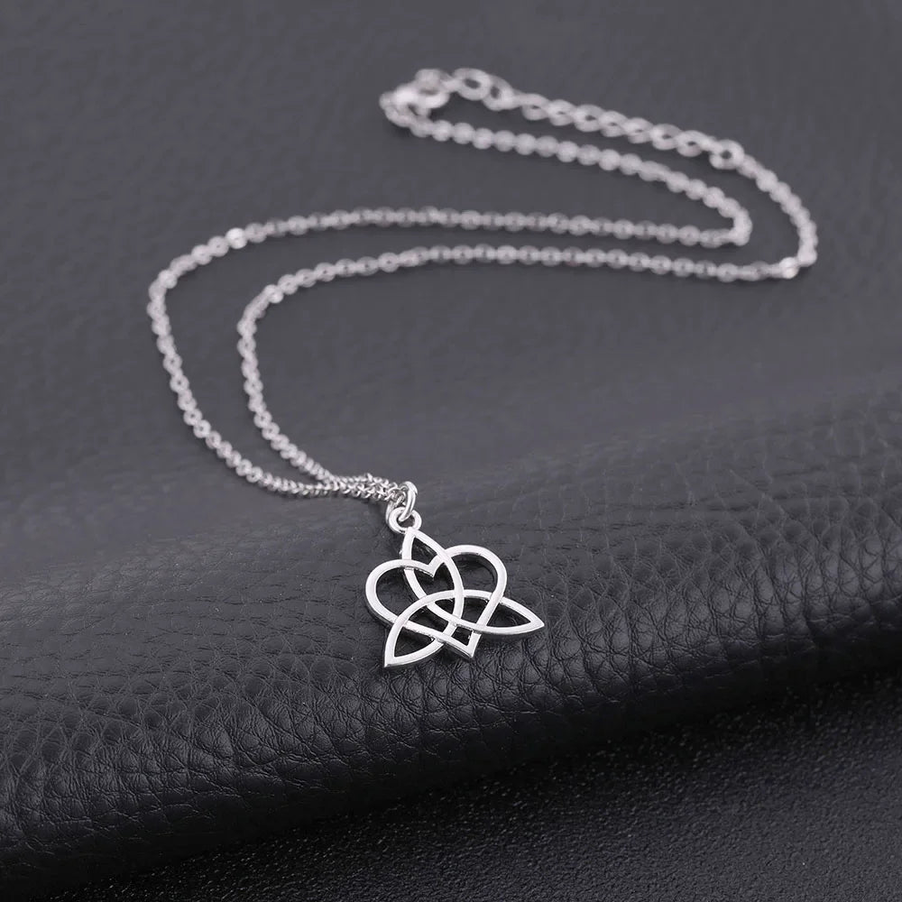 Viking Celtic Love Knot Geometric Pendant Necklace