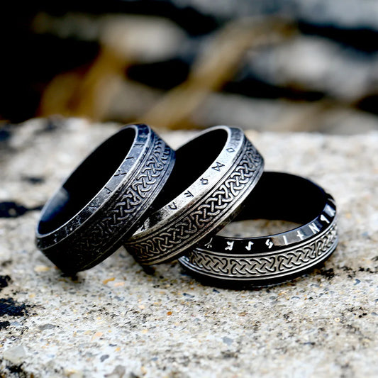Vintage Odin Norse Viking Amulet Rune Ring