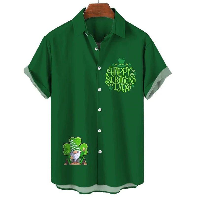 St. Patrick's Day Graphic Short Sleeve Shirt